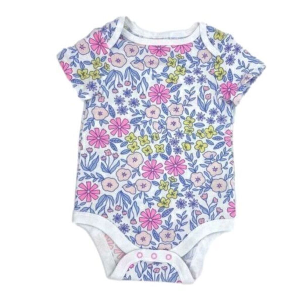 Cat & Jack Baby Floral Bodysuit Onsie New 0-3 Months